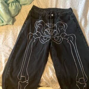 skeleton jeans